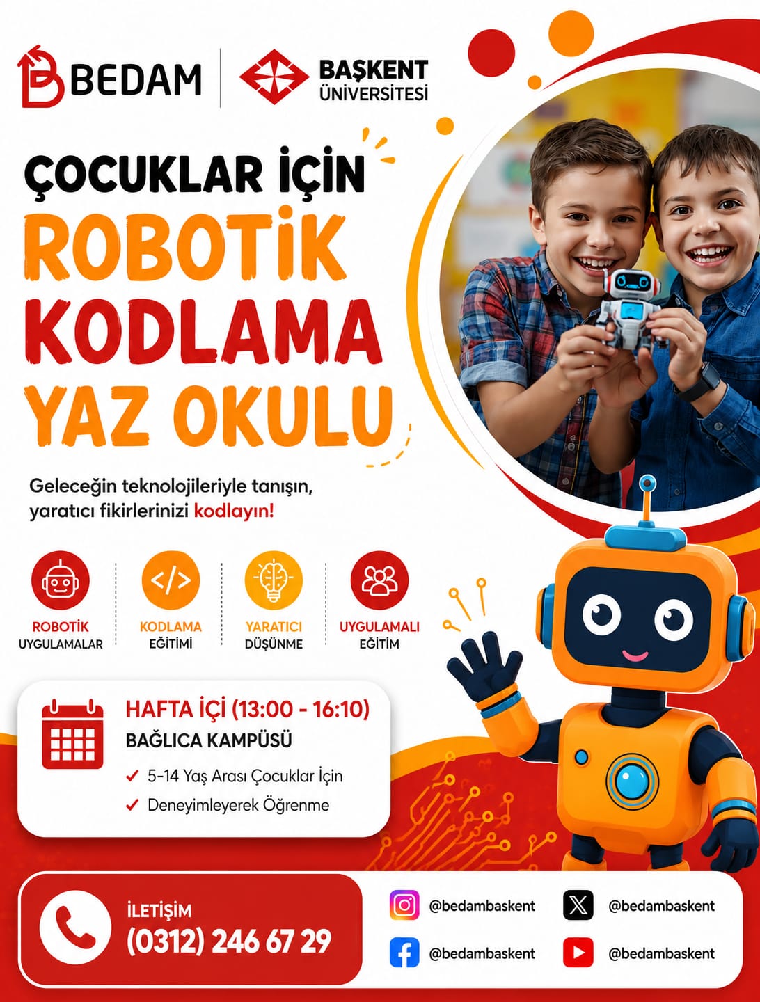 Çocuklar İçin Robotik Kodlama Yaz Okulu Kayıtları Başladı !