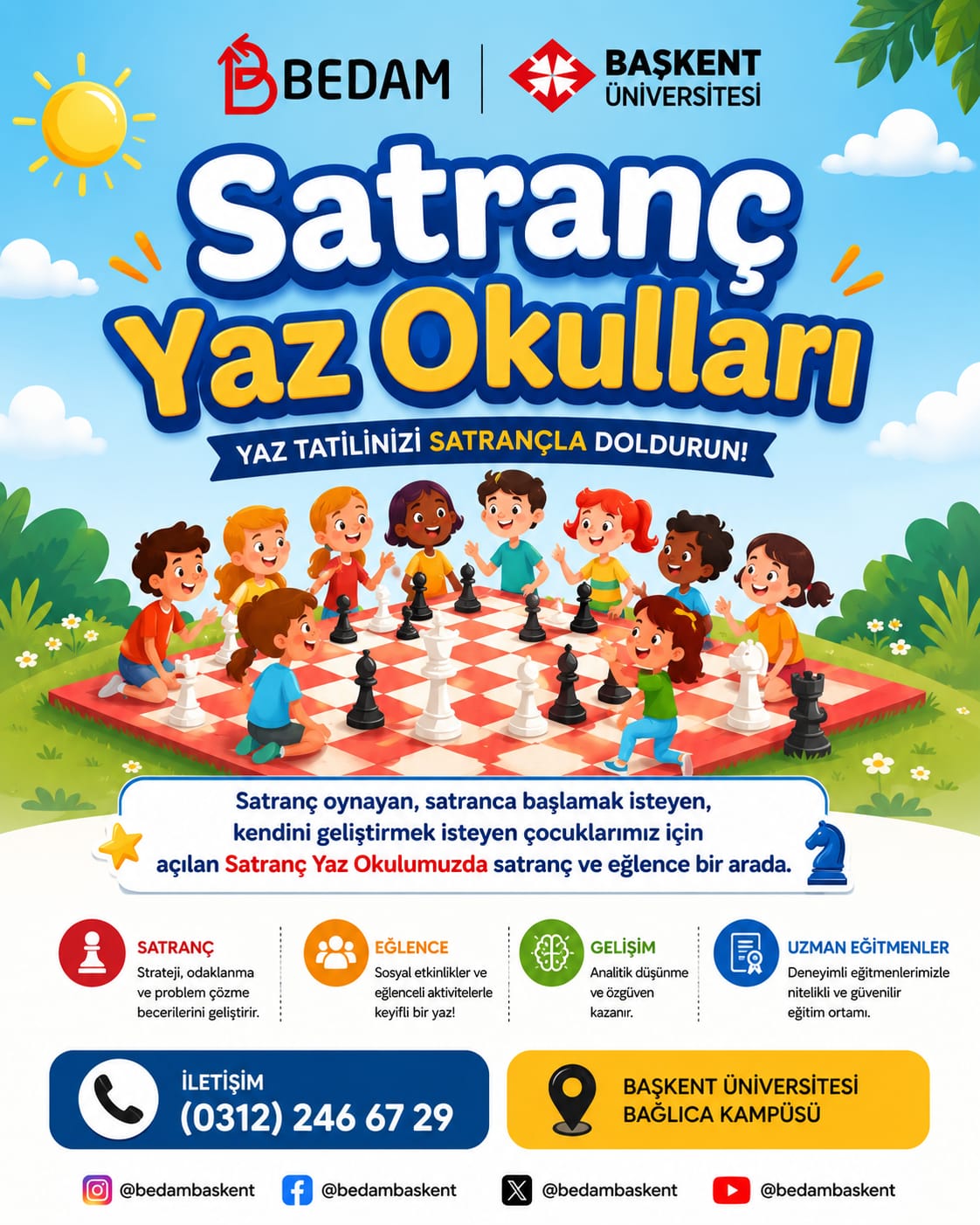 BEDAM Satranç Yaz Okulu (5-11 Yaş)